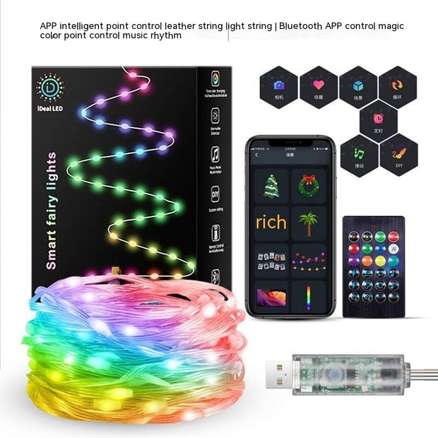 Smart Point Control Voice Control Lighting Chain Mobile Phone Bluetooth APP Control