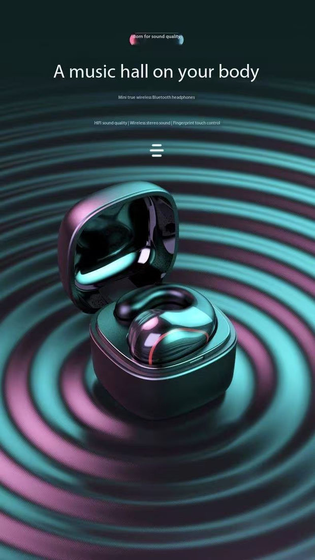 Mini Bluetooth Earbuds - Wireless Single Ear Headphones With Charging Case